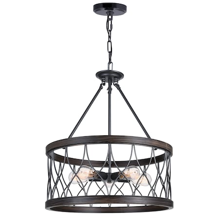 Cwi Lighting Amazon 5 Light Drum Shade Chandelier With Gun Metal Finish 9966P23-5-242-A